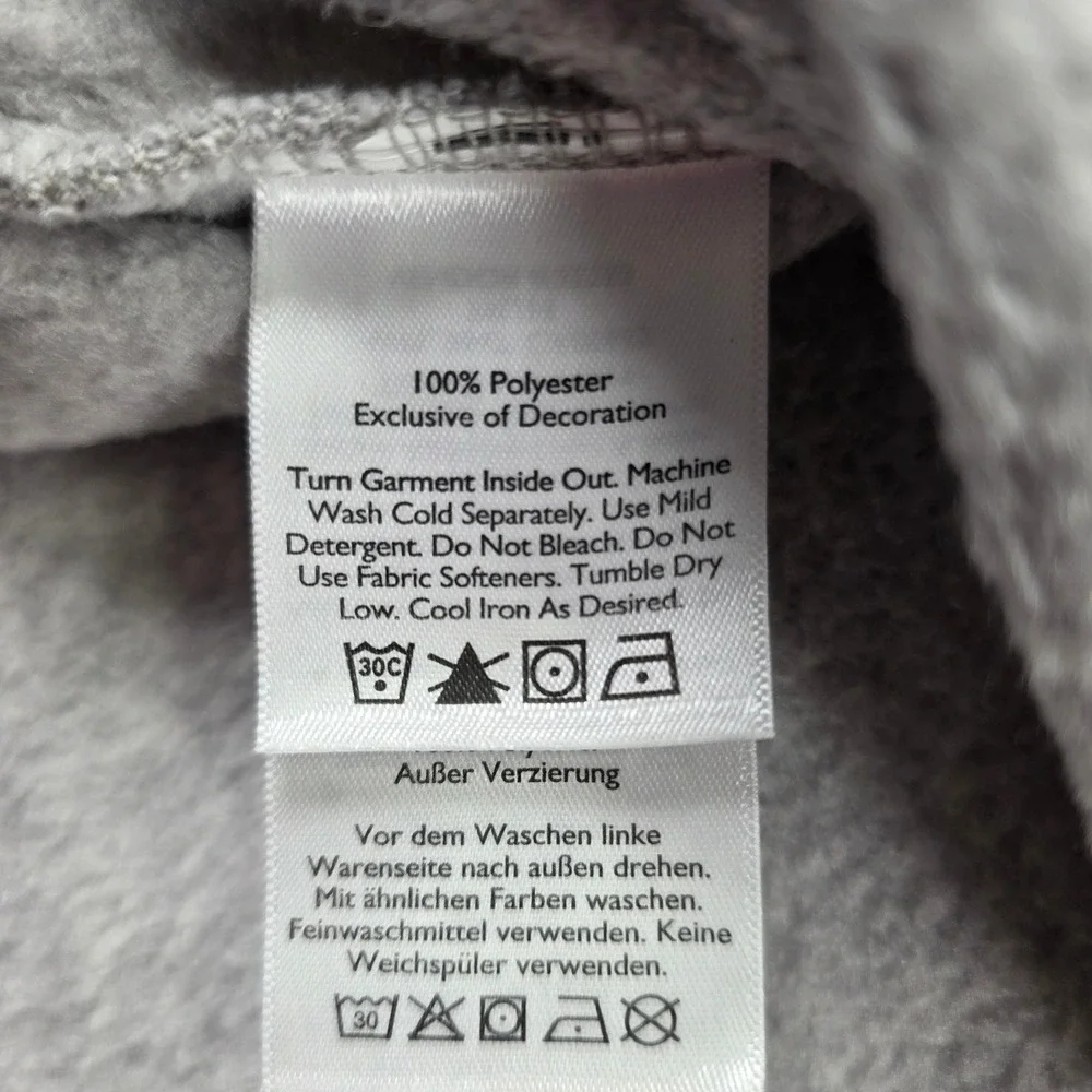 Eddie Bauer Mens Large Gray Heathered Quarter Zip Fleece Pullover Sweater Hiking